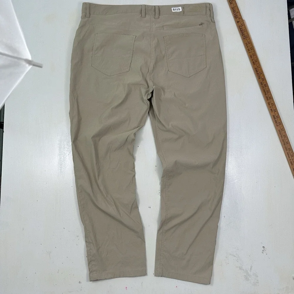 The North Face Sprag 5 Pocket Pants Men 40x30 Beige Khaki Outdoor Lightweight‎